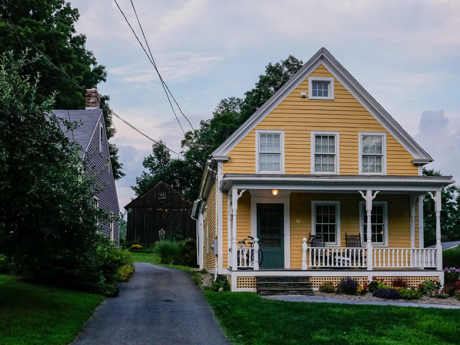 A suburban house and driveway