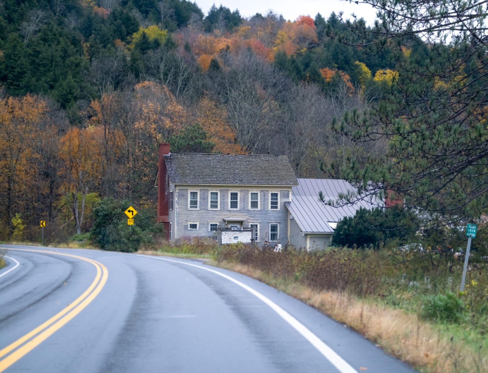 Houses on a quiet residential road
