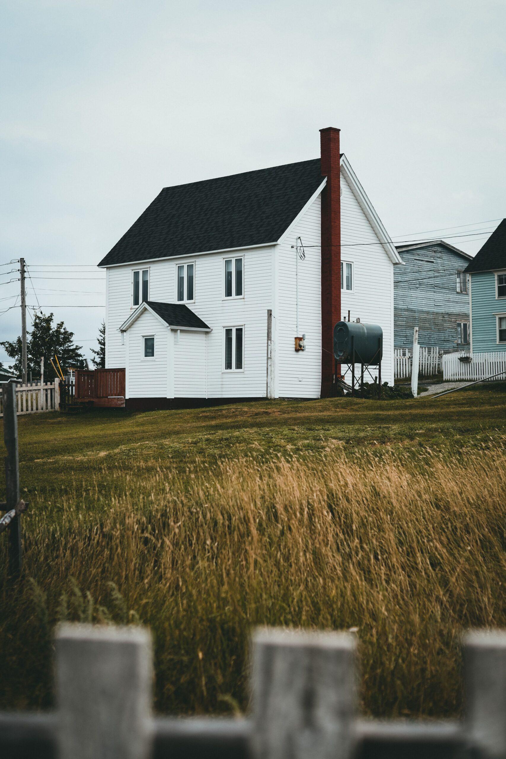 Houses on a quiet residential road
