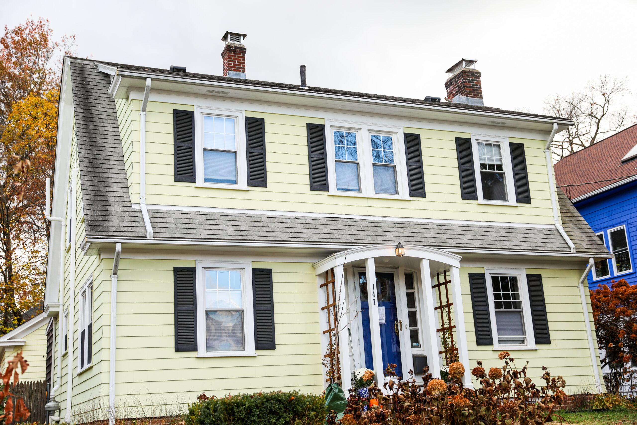 The exterior of a family home