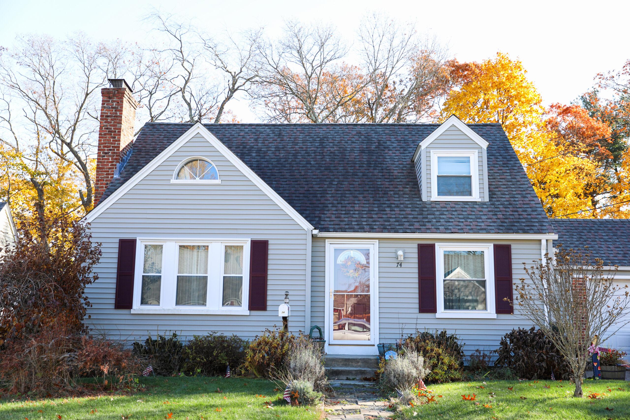 Suburban houses in a residential development