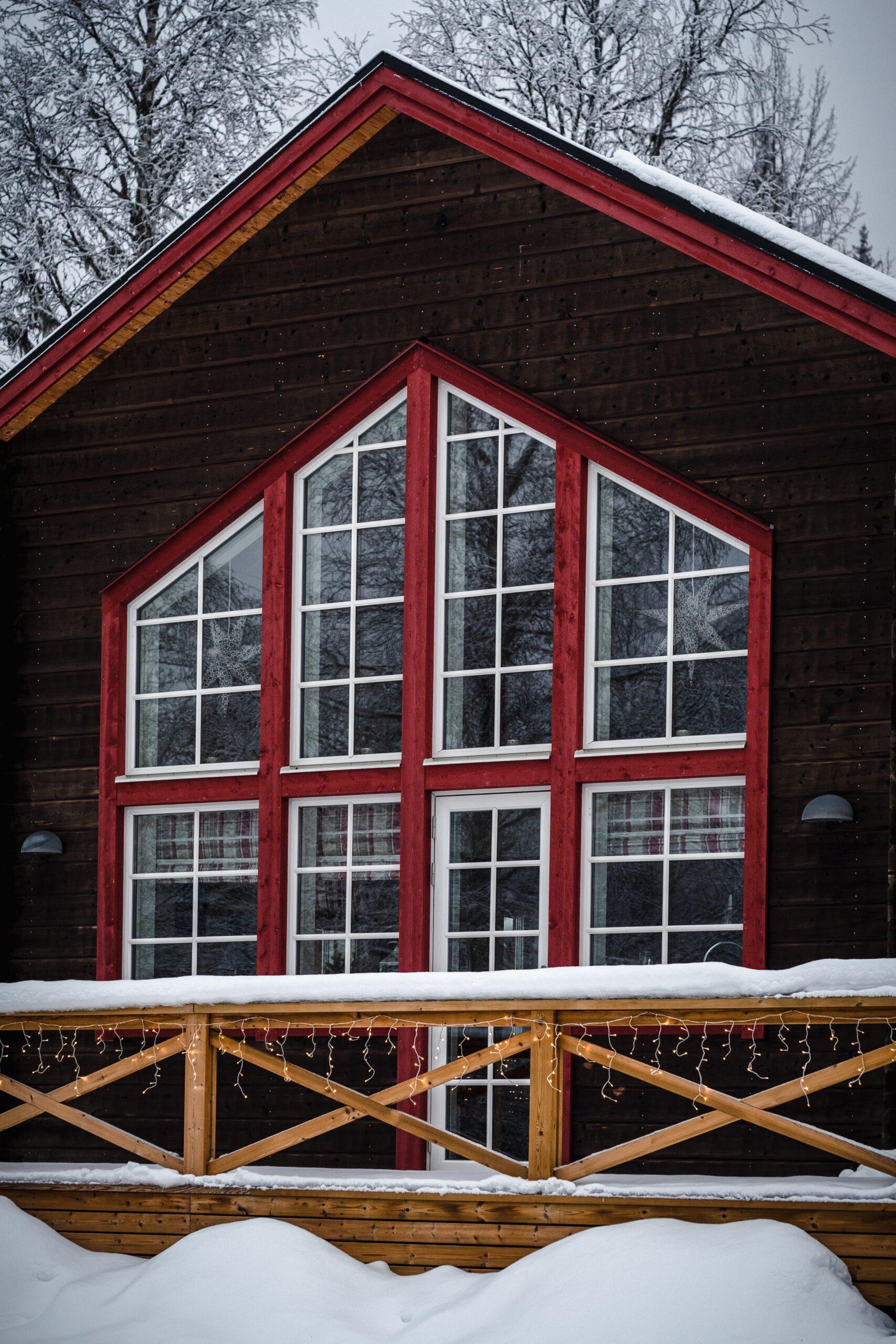 A single family home in winter
