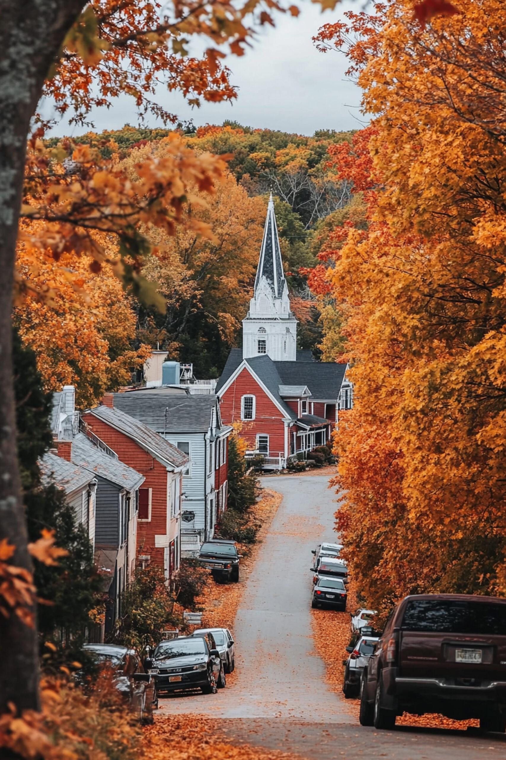 Houses on a quiet residential road