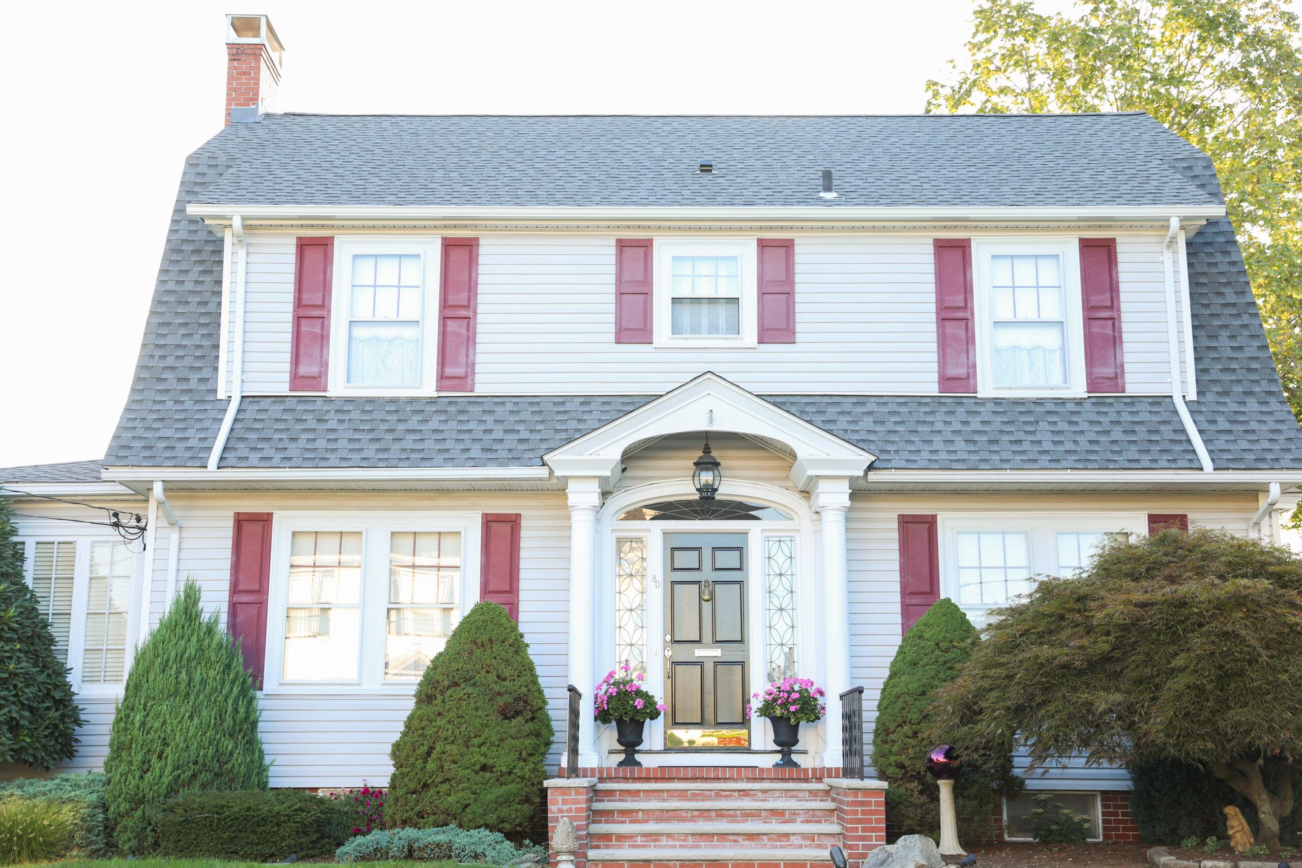 Suburban houses in a residential development