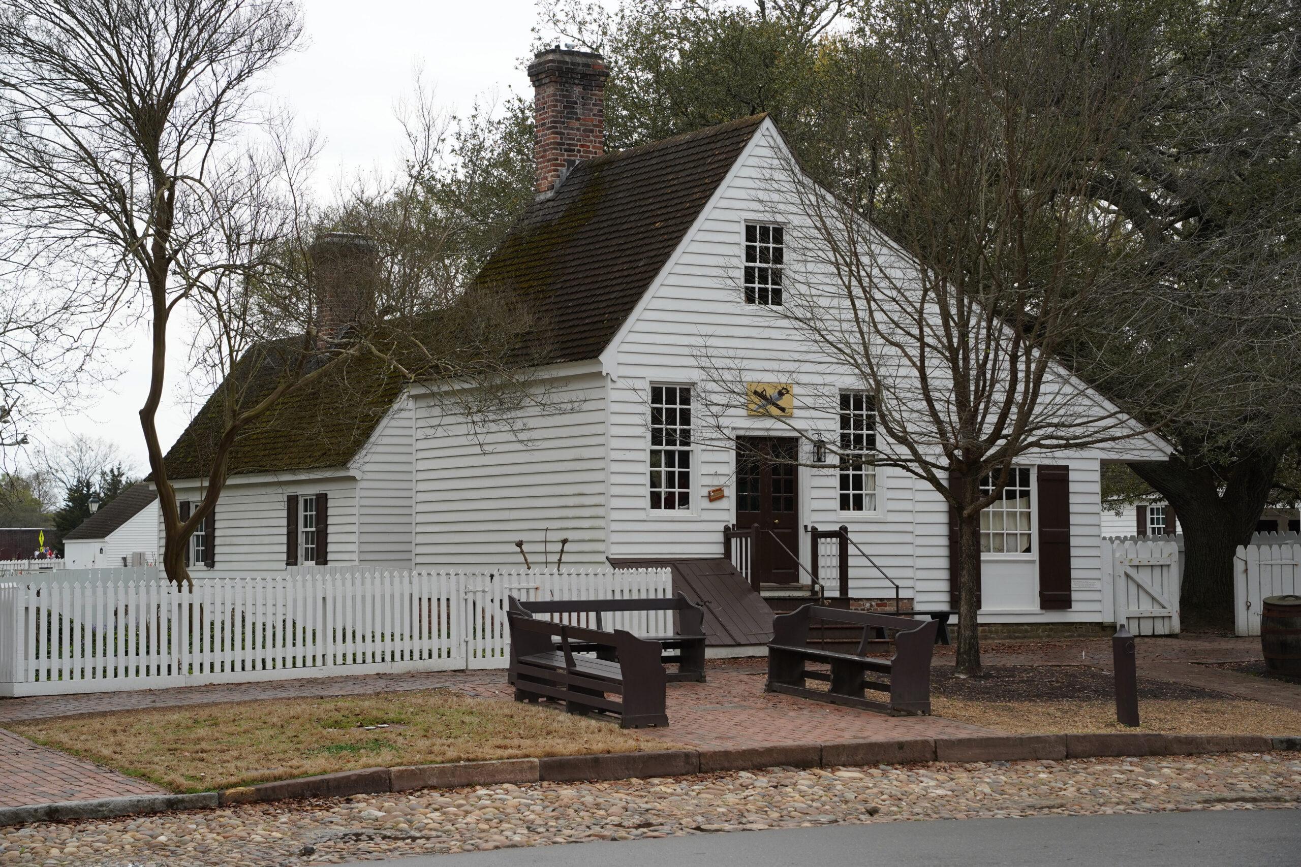 A home on a tree lined street