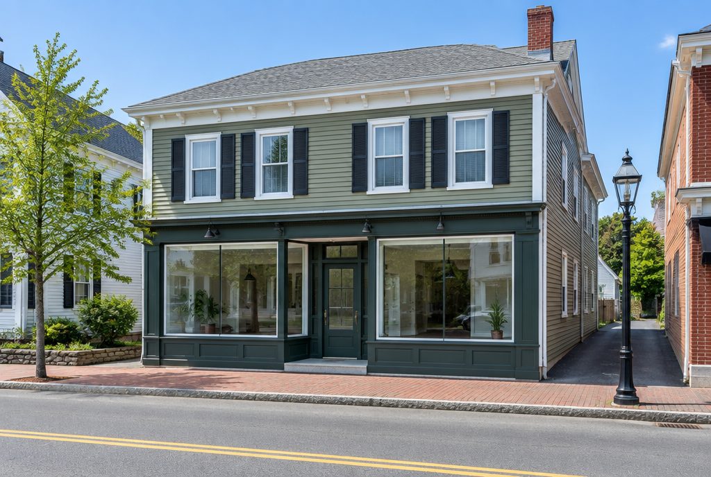 A small Massachusetts mixed-use commercial building