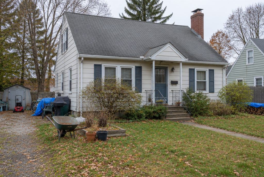 A cluttered older Massachusetts home