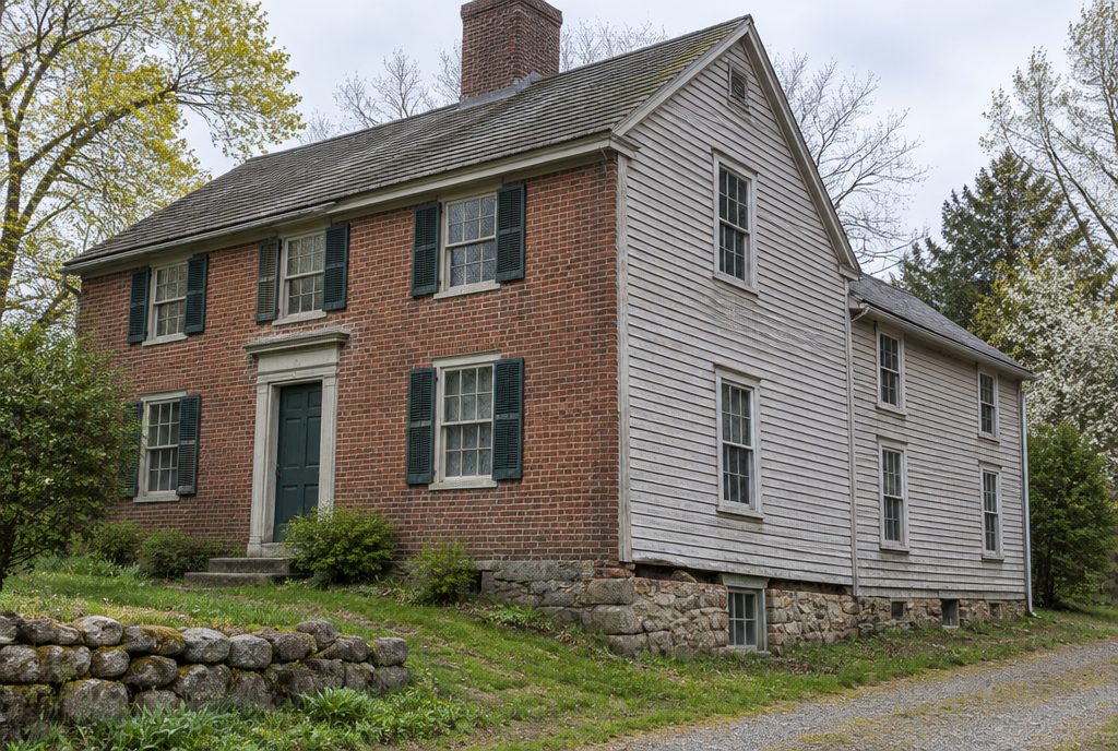 An older Massachusetts house showing its age